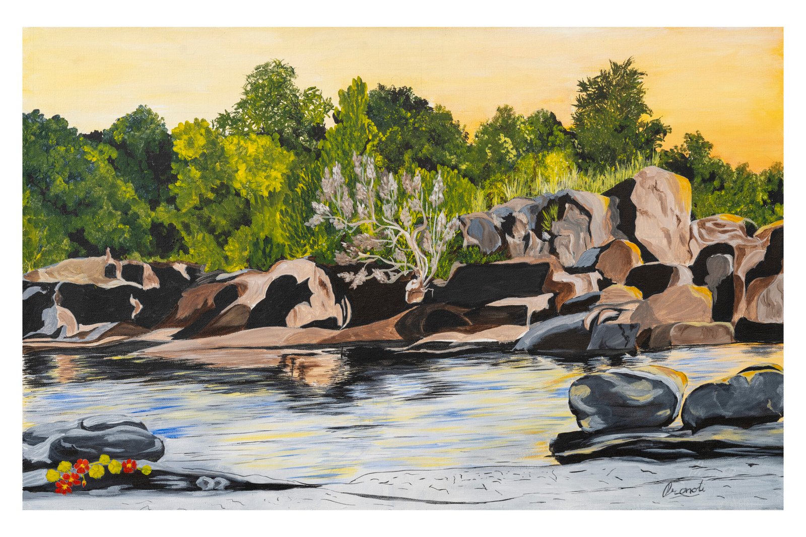 Golden Stillness - Shanti Artworks